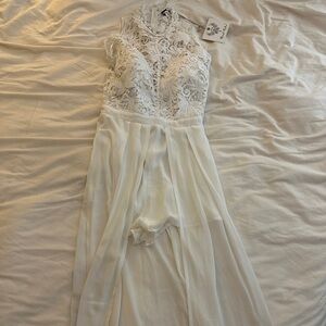 Elegant White Lace Dress - great for bridal shower or engagement dress! NWT
